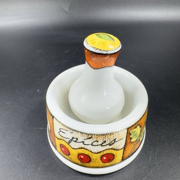 JOIE MSC International Garlic Mortar and Pestle Ceramic Grinder Herbs Spices - Picture 9 of 12